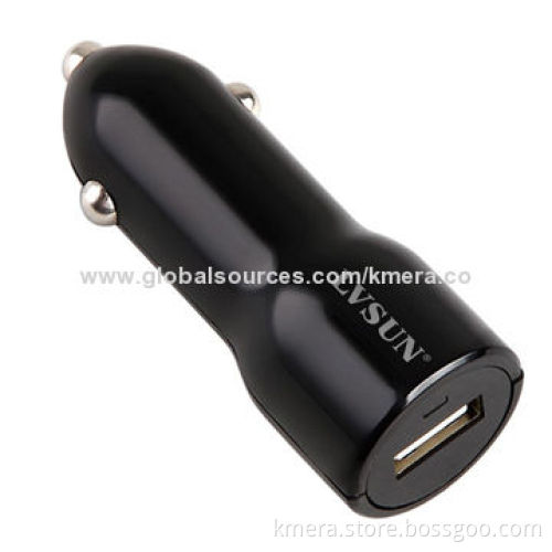 Dual-USB Car Charger in Mini Size and Multiple Protections, 2A Maximum CurrentNew